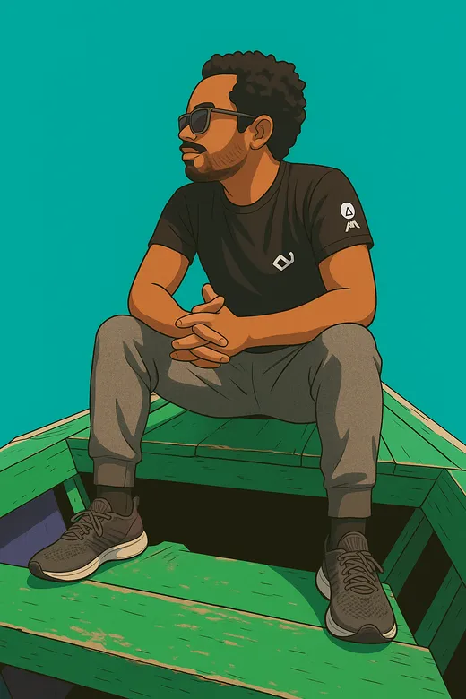 Teri Eyenike on a boat in Ganvié, Benin Republic